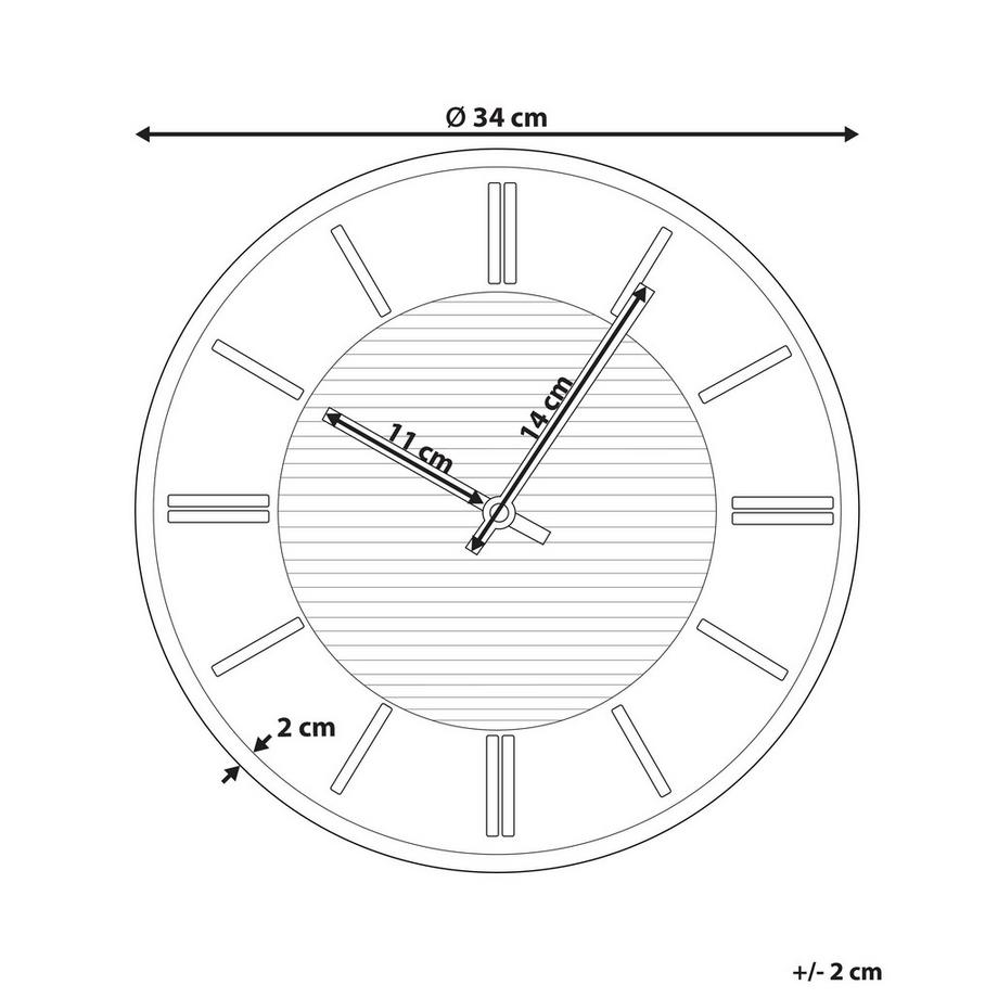 Beliani Orologio da parete en Materiale sintetico Classico DAROCA  