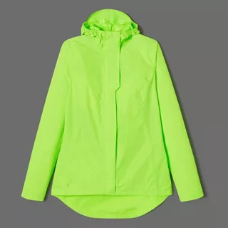 BTWIN VESTE PLUIE VELO VILLE FEMME 120 JAUNE FLUO CERTIFI E EPI