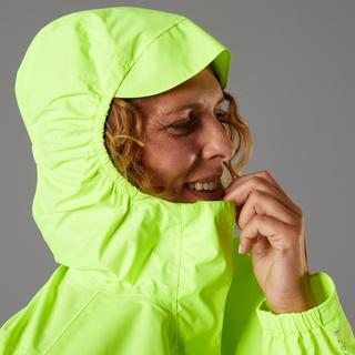 BTWIN City 120 Damen Fahrrad Regenjacke Sichtbarkeit Neongelb  