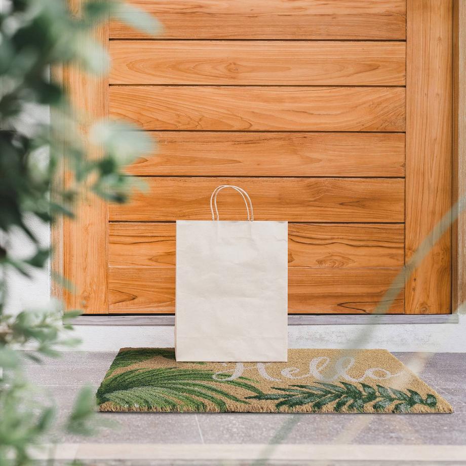 B2X Fußmatte aus Kokosnuss Hallo  