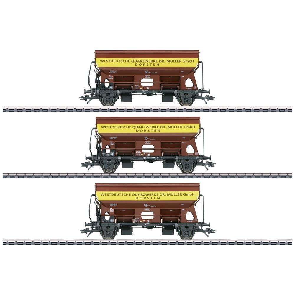 märklin  SET de 3 wagons de toit pivotants Tdgs 930 trains à quartz ouest-allemands de la DB 
