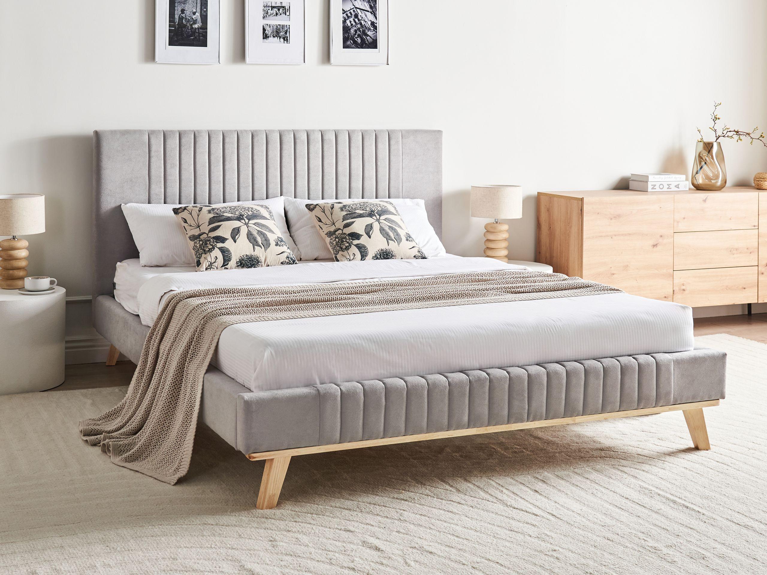 Beliani Letto en Ciniglia Scandinavo TALENCE  