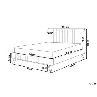 Beliani Letto en Ciniglia Scandinavo TALENCE  