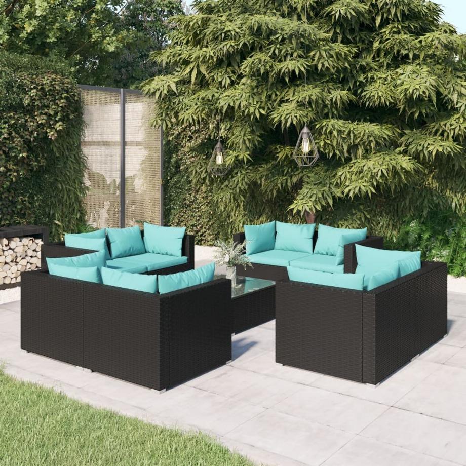 VidaXL Salon de jardin rotin synthétique  