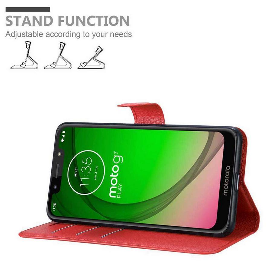 Cadorabo  Hülle für Motorola MOTO G7 PLAY Standfunktion, Kartenfach 