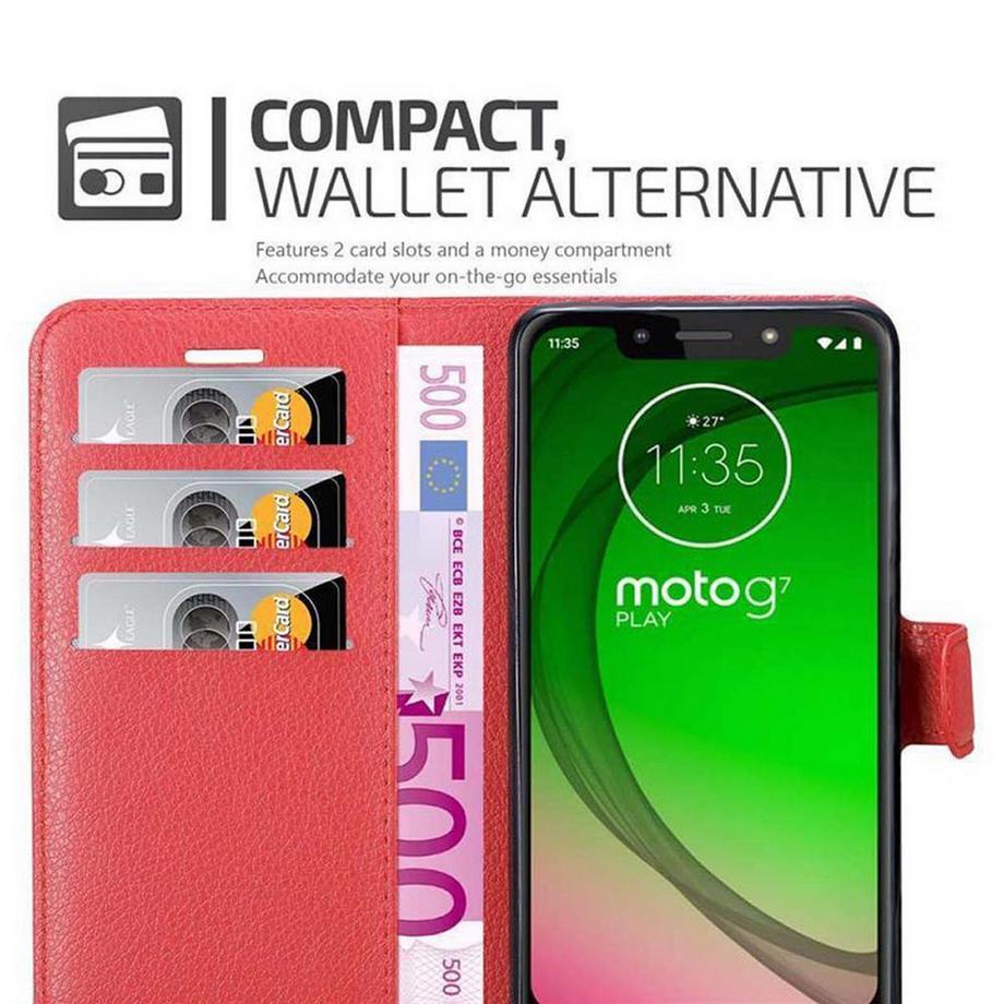 Cadorabo  Hülle für Motorola MOTO G7 PLAY Standfunktion, Kartenfach 