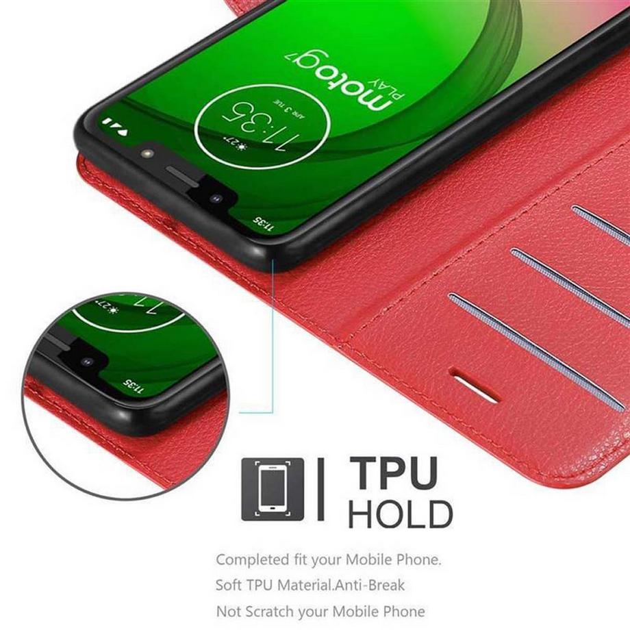 Cadorabo  Hülle für Motorola MOTO G7 PLAY Standfunktion, Kartenfach 