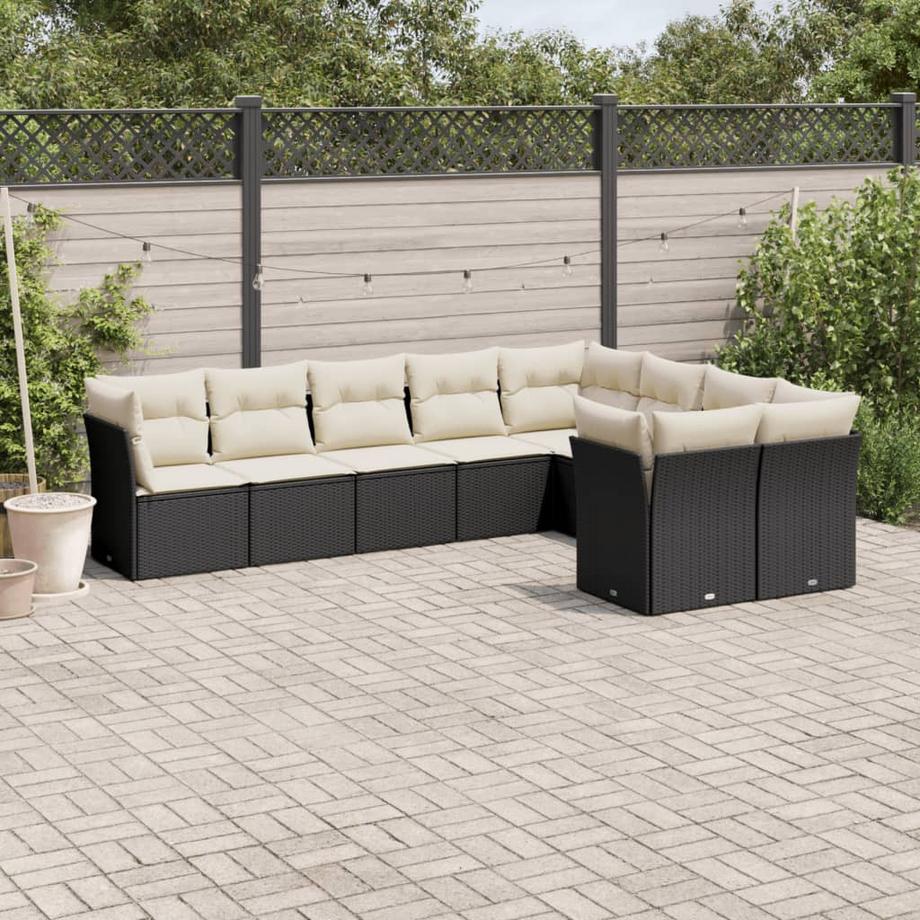 VidaXL set divano da giardino Polirattan  