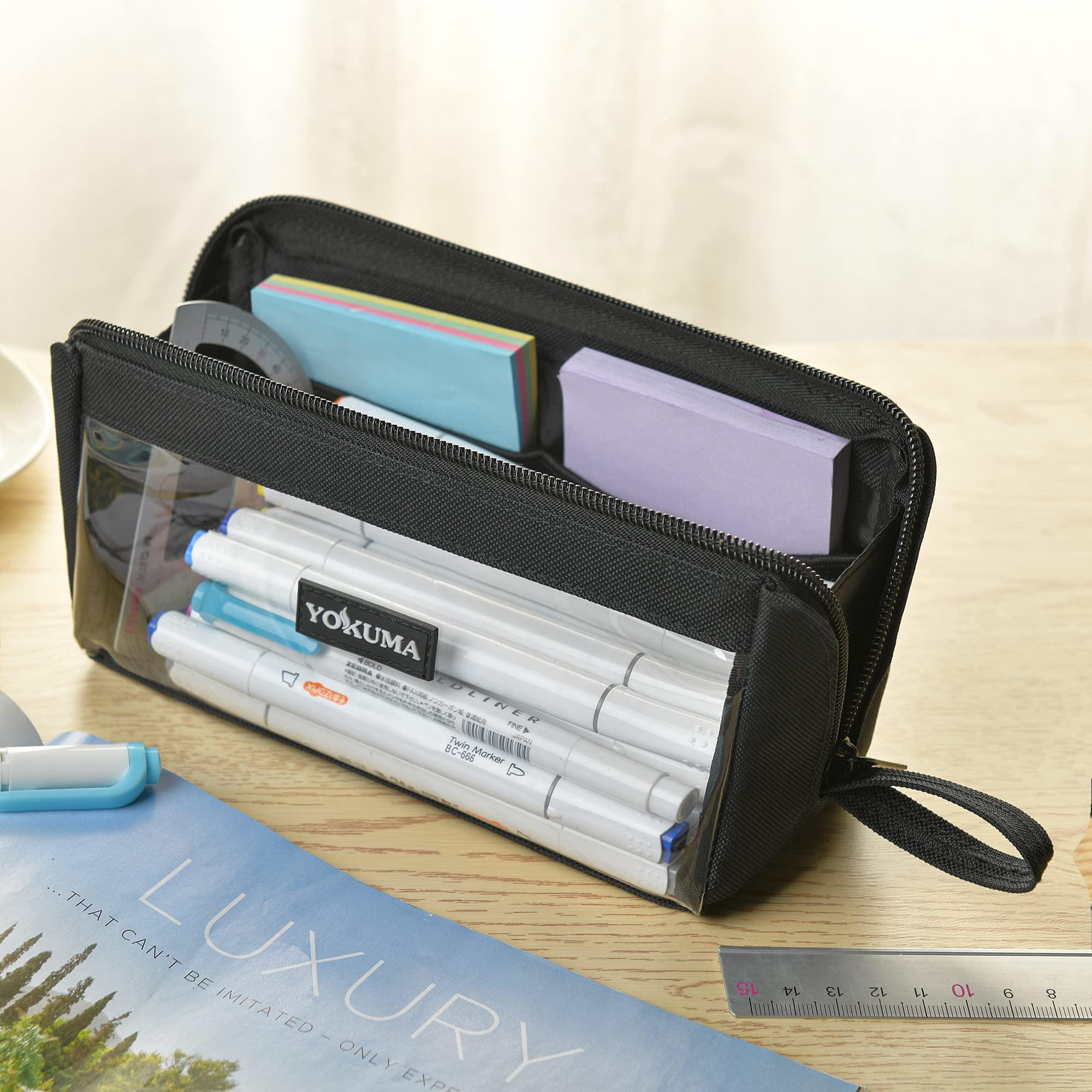 Only-bags.store Federmäppchen transparentes Mäppchen Federmäppchen Schule großes Fassungsvermögen für Jugendliche  