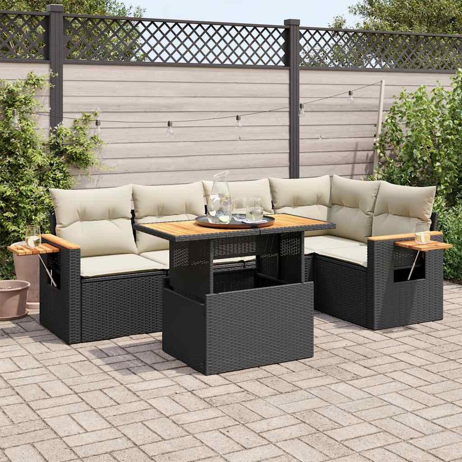 VidaXL set di divani da giardino Polirattan  