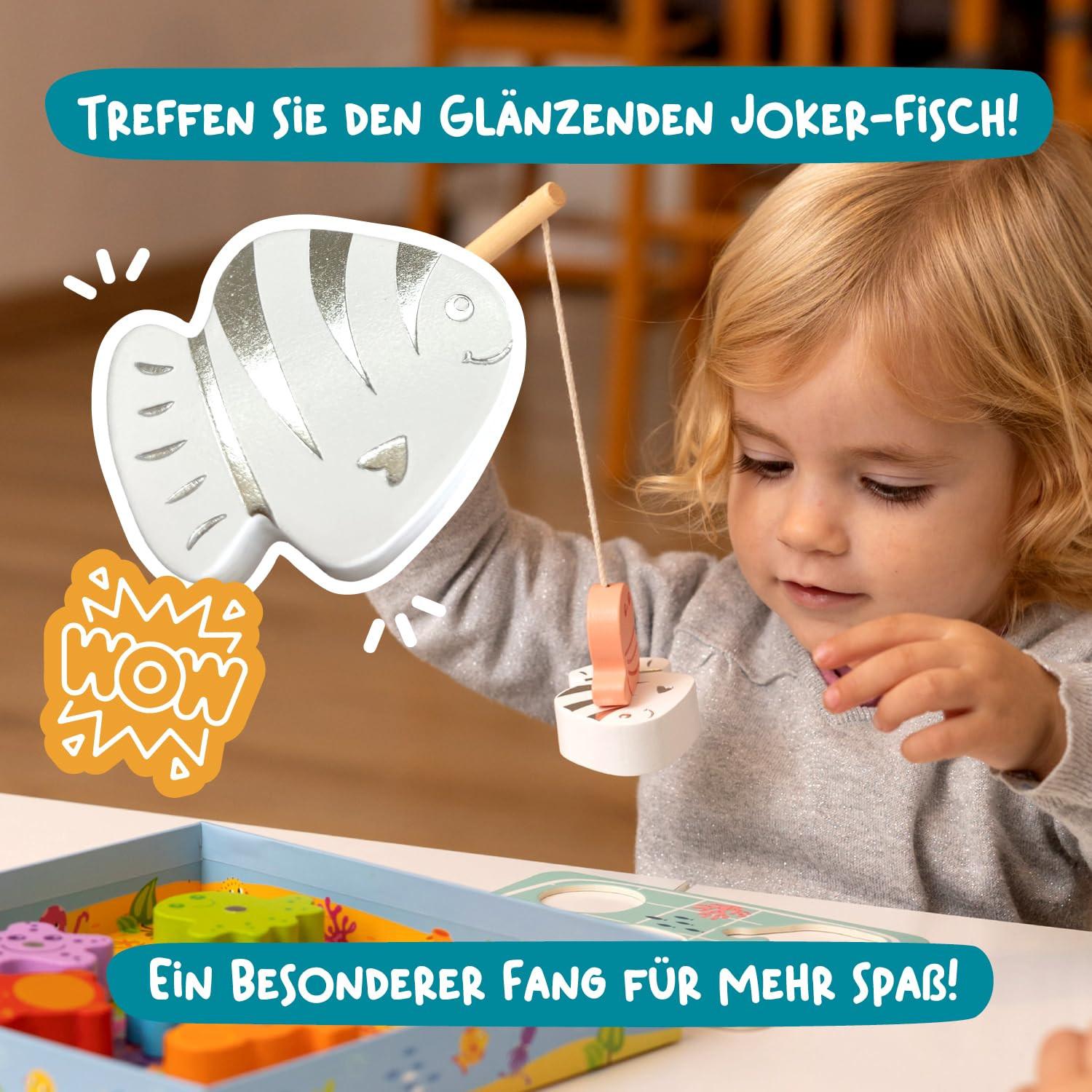 Activity-board  Angelspiel mit farblich passendem Puzzle Lernspiele für Kleinkinder Magnetisches Spielset aus Holz, motorisches Spielzeug 