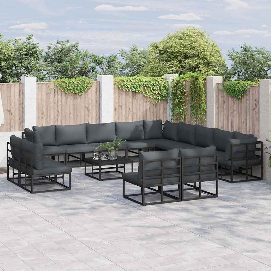 VidaXL Gartensofa-set aluminium  