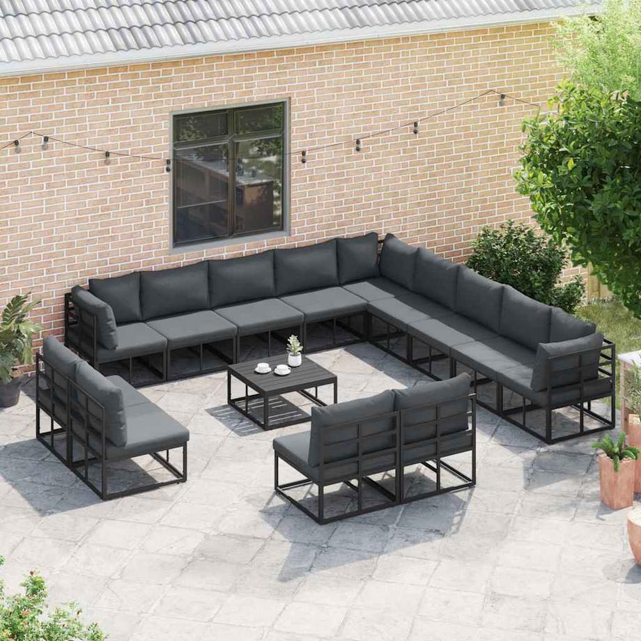 VidaXL Gartensofa-set aluminium  