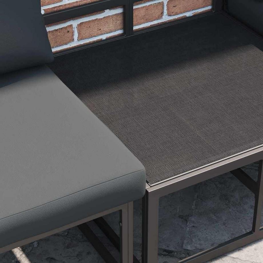 VidaXL Gartensofa-set aluminium  
