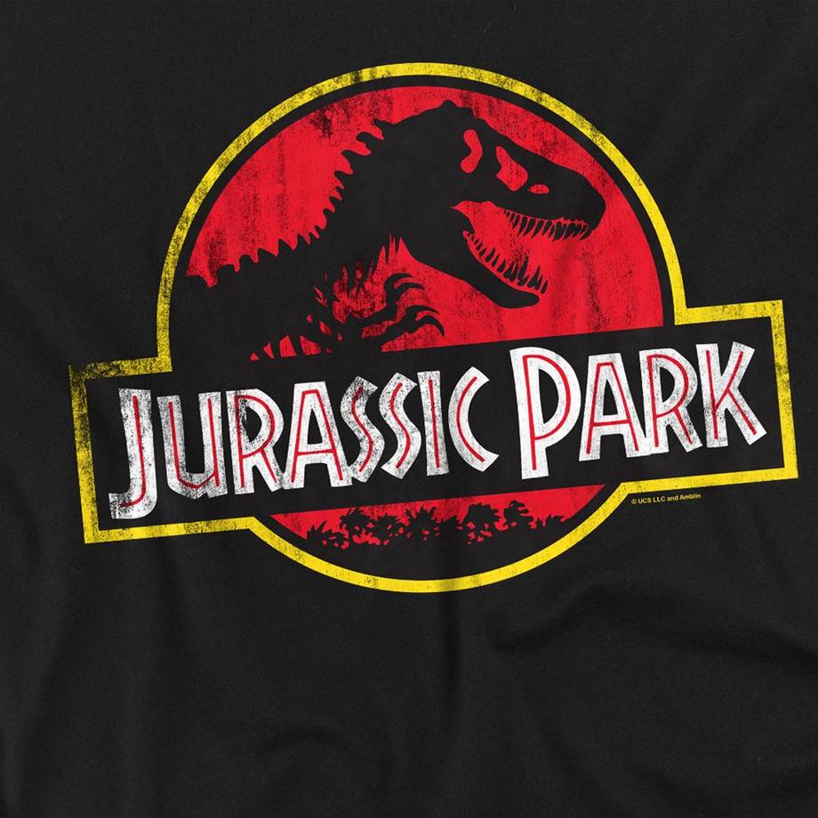 Jurassic Park T-Shirt Filé à l'Anneau avec Imprimé Logo  