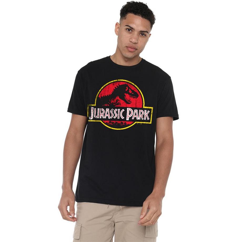 Jurassic Park T-Shirt Filé à l'Anneau avec Imprimé Logo  