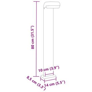 VidaXL Lampadaire d'extérieur aluminium  