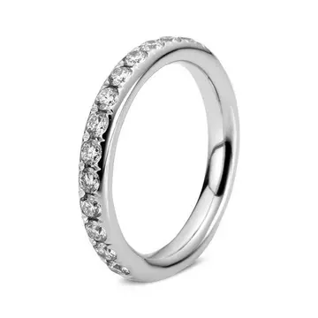 Mémoire-Ring 750/18K Weissgold Diamant 0.79ct.