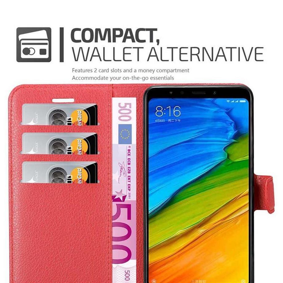 Cadorabo  Hülle für Xiaomi RedMi NOTE 5 Standfunktion, Kartenfach 