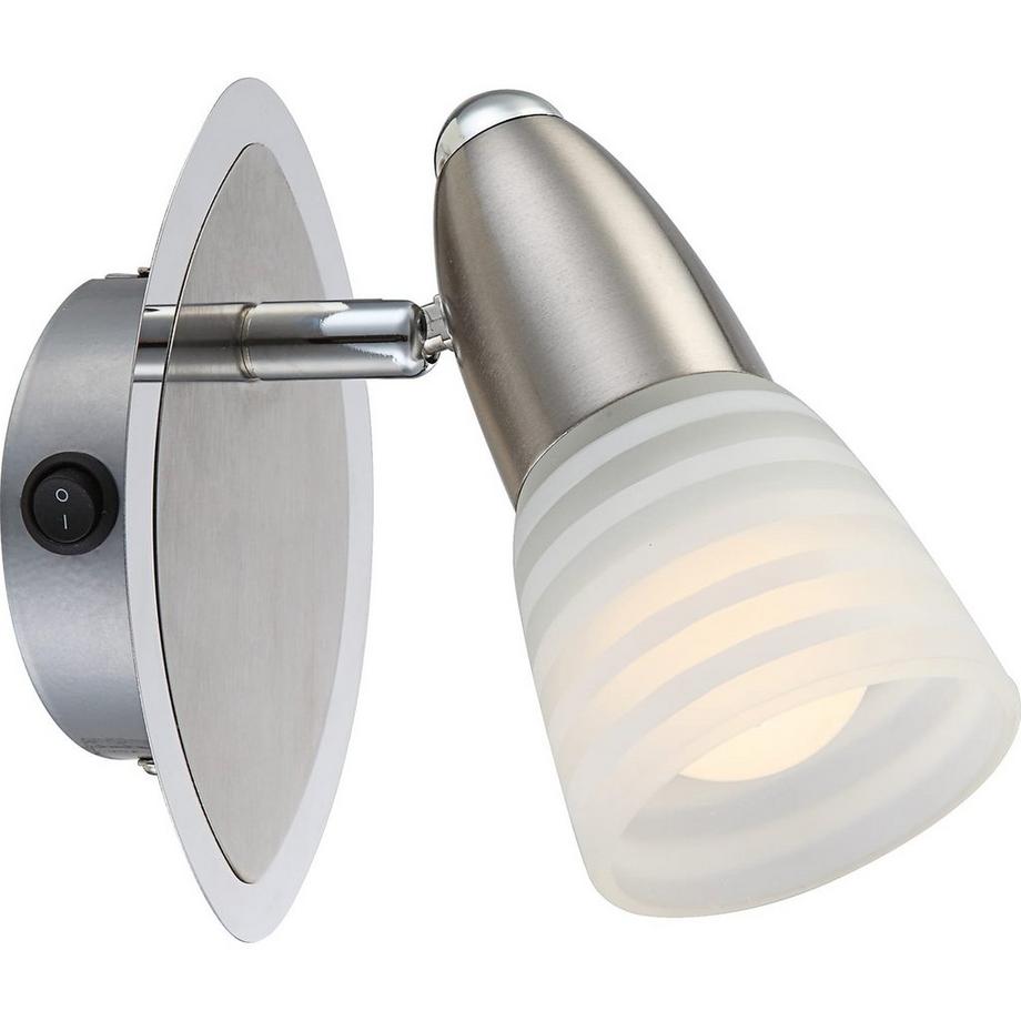 LED Wandleuchte Chrom nickel matt 1xE14 LED