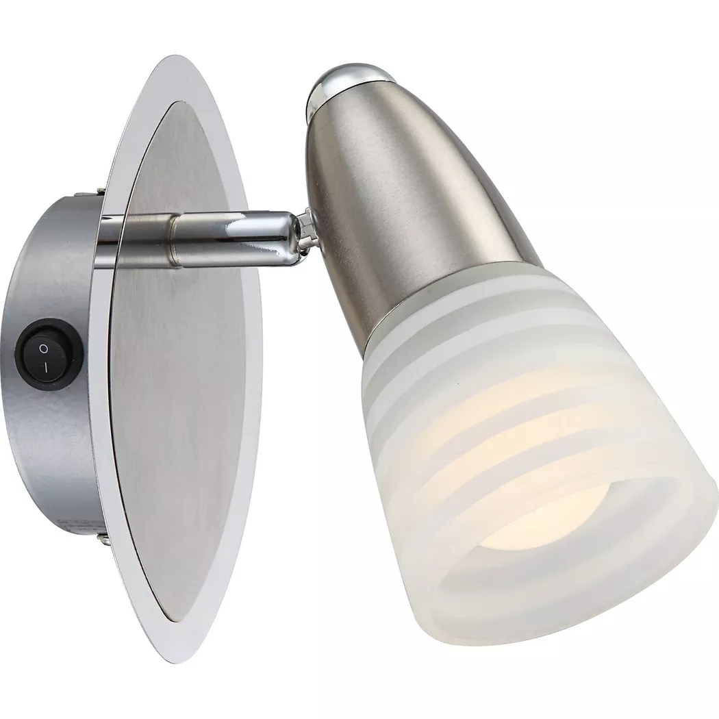 mutoni – LED Wandleuchte Chrom nickel matt 1xE14 LED, One Size, Silber