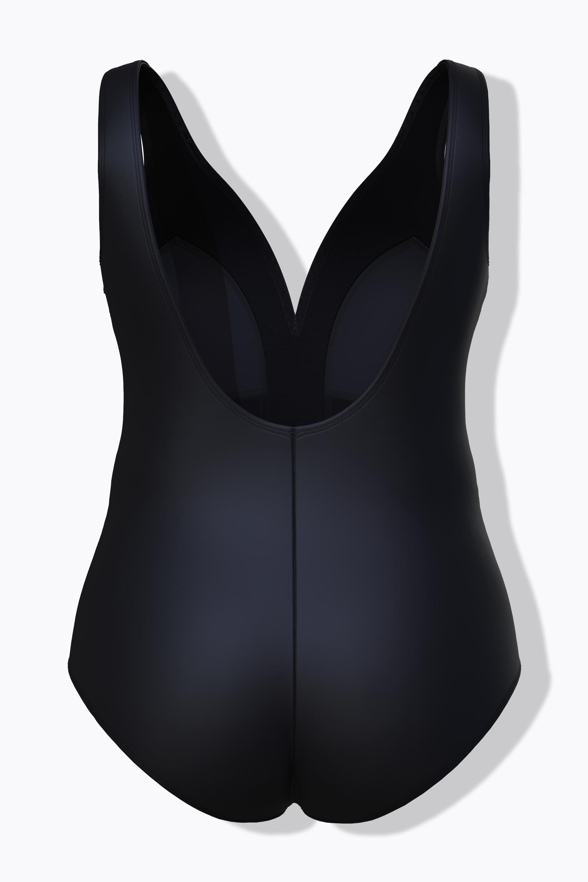 Ulla Popken Maillot de bain Imprimé Baroque Décolleté V Profond Bonnets Souples  