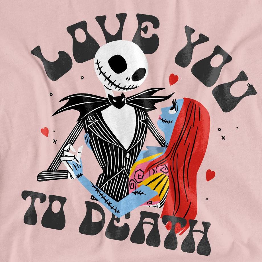 Nightmare Before Christmas Love You To Death T-Shirt Stampata  