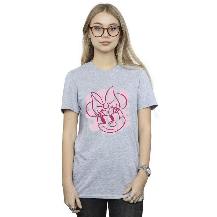 Disney Minnie Mouse Outline Imprimé T-Shirt  
