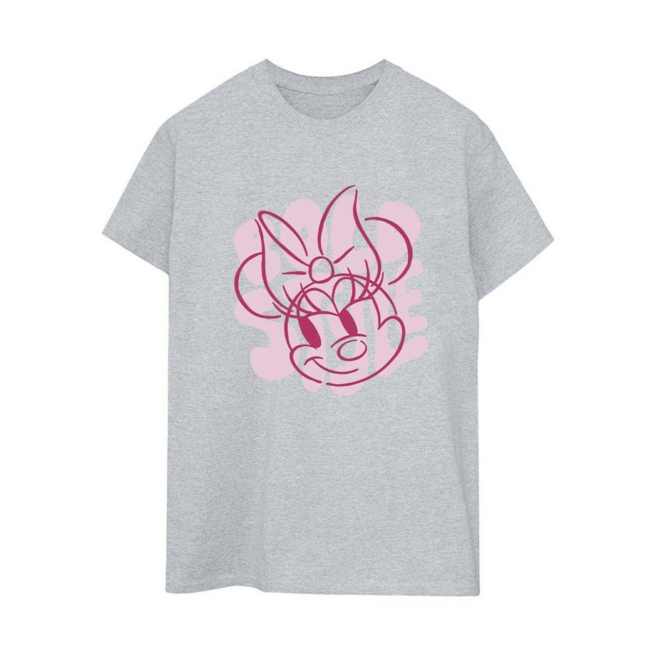 Disney Minnie Mouse Outline Imprimé T-Shirt  