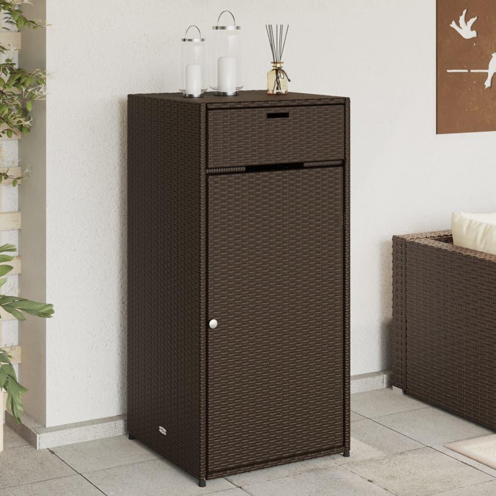 VidaXL Armoire de rangement de jardin rotin synthétique  