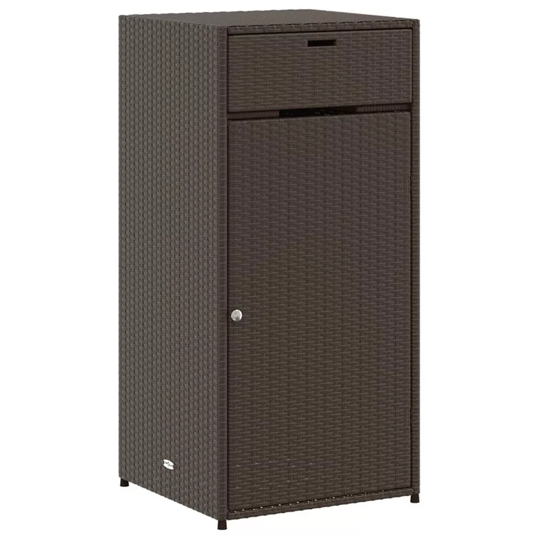 VidaXL - Armoire de rangement de jardin rotin synthétique, One Size, Marron