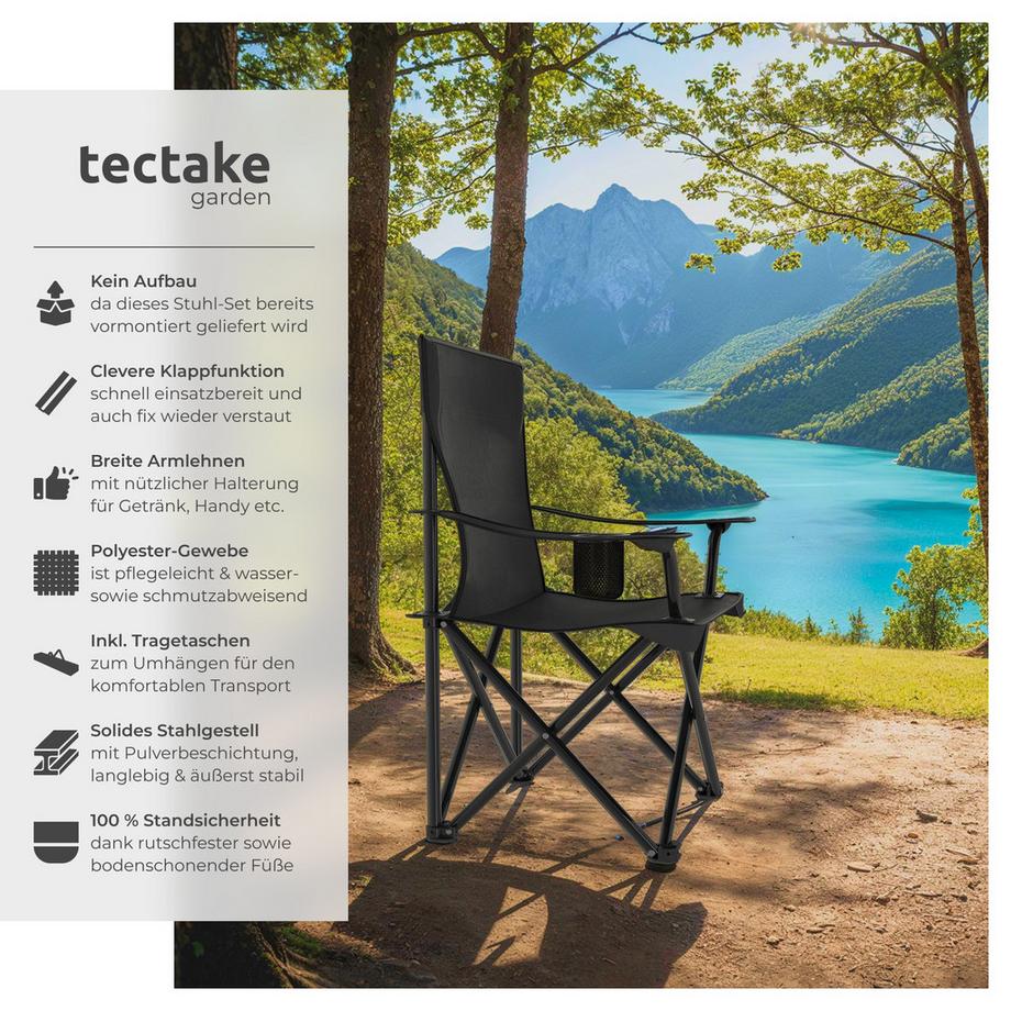 Tectake  2 Campingstühle Gil 