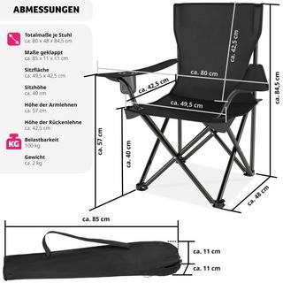 Tectake  2 Campingstühle Gil 