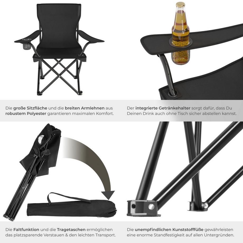 Tectake  2 Campingstühle Gil 