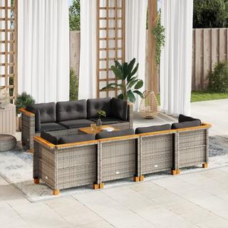 VidaXL set divano da giardino Polirattan  