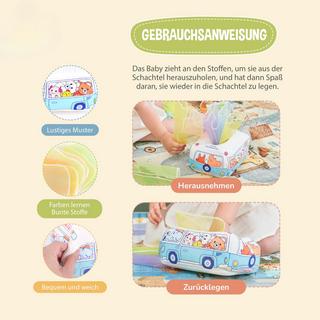 Activity-board  Boîte en tissu jouets d'éveil - Activités éducatives Jouets d'éveil Jouets sensoriels pour bébés 