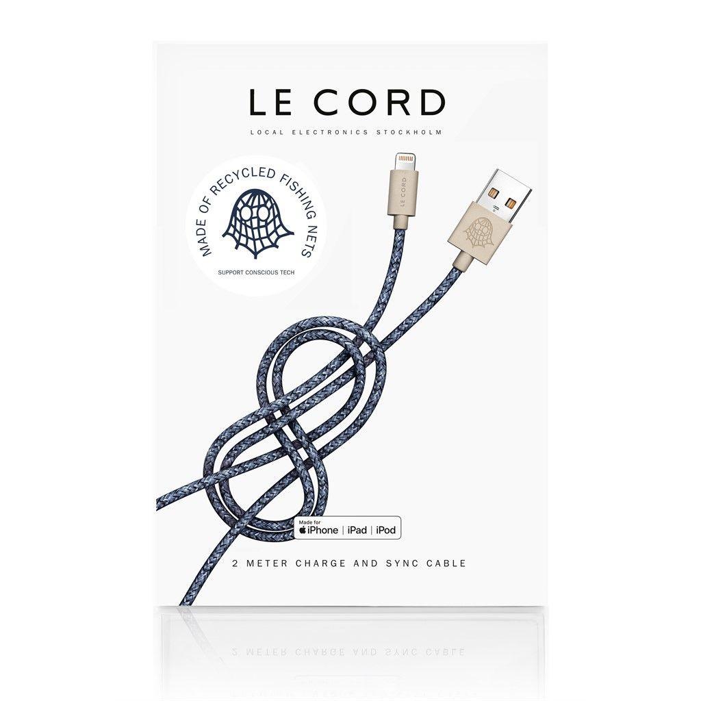 Le Cord  Ghost Net 2.0  (USB-A to Lightning) - Blue 