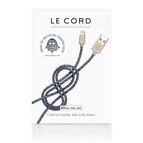 Le Cord  Ghost Net 2.0  (USB-A to Lightning) - Blue 