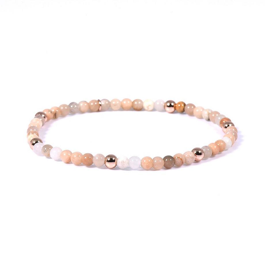 Zelia  Armband mit Zimt Mondstein & Sonnenstein