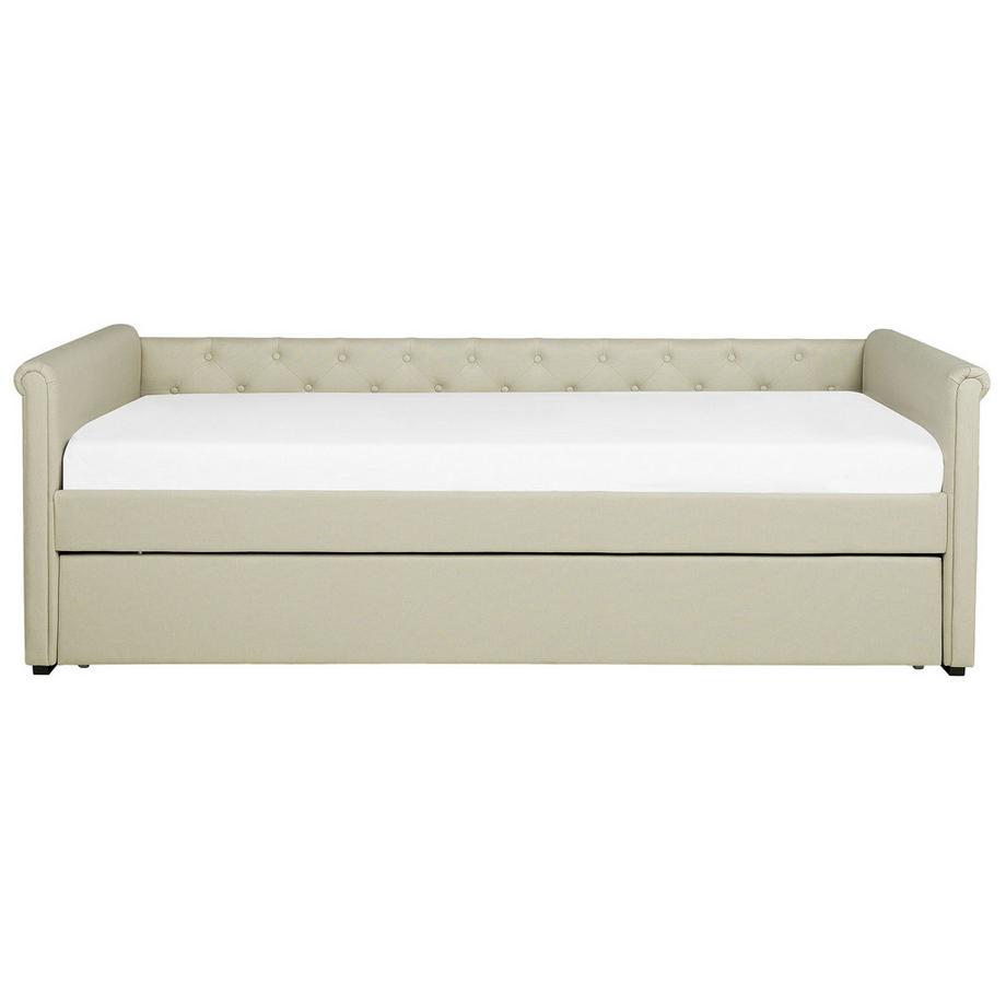 Beliani Lit gigogne en Tissu  LIBOURNE  