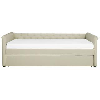 Beliani Lit gigogne en Tissu Glamour LIBOURNE  