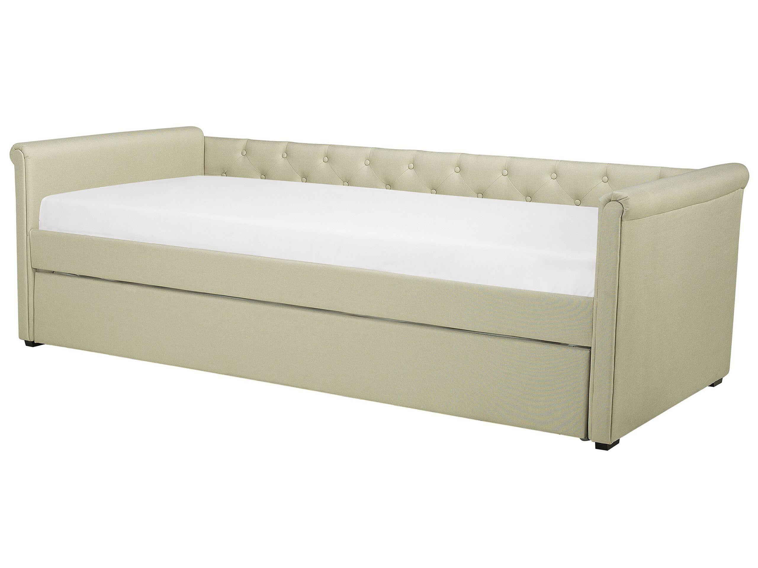 Beliani Letto con rete a doghe en Poliestere Glamour LIBOURNE  