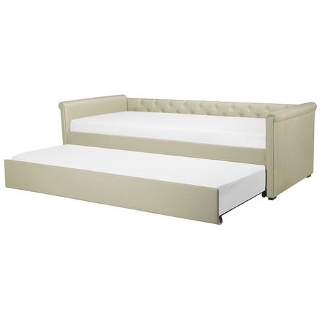 Beliani Letto con rete a doghe en Poliestere Glamour LIBOURNE  