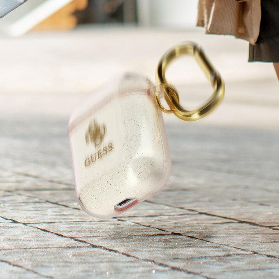 GUESS  Guess AirPods Glitter Hülle Rosegold 