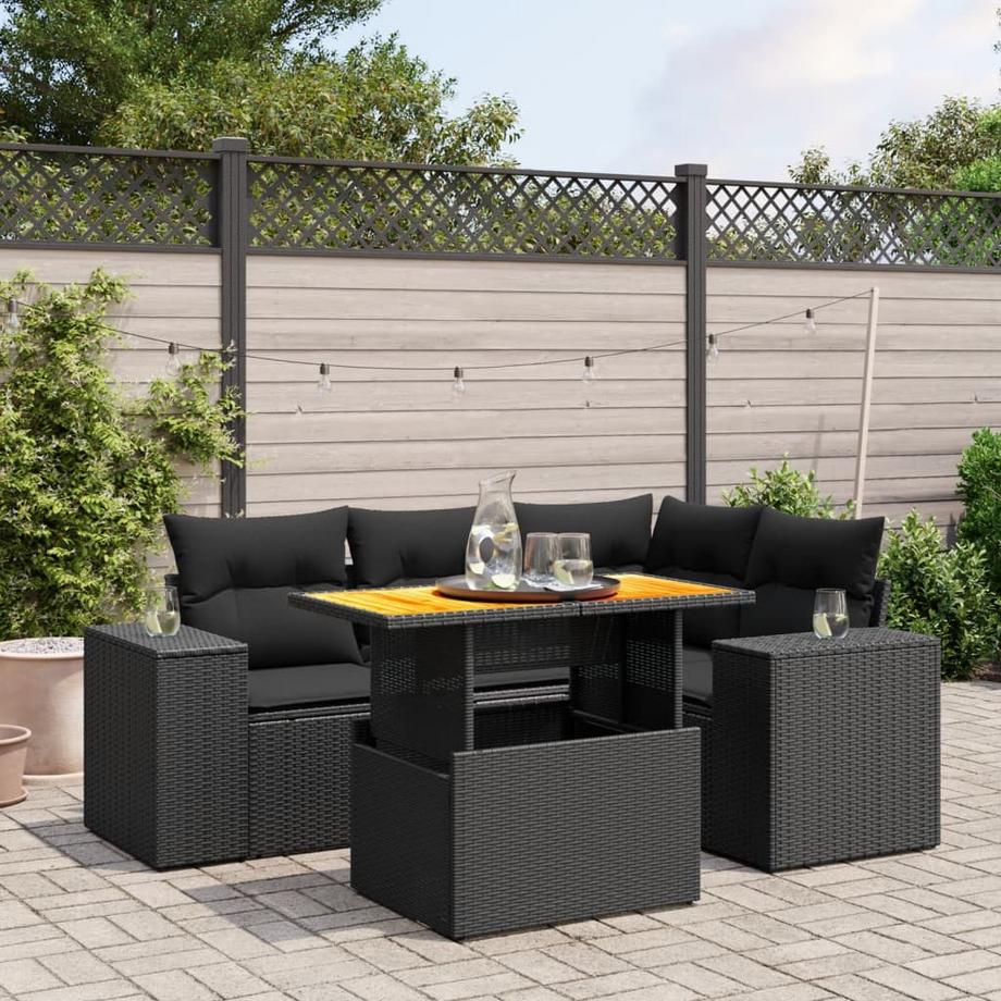 VidaXL Ensemble de canapés de jardin rotin synthétique  