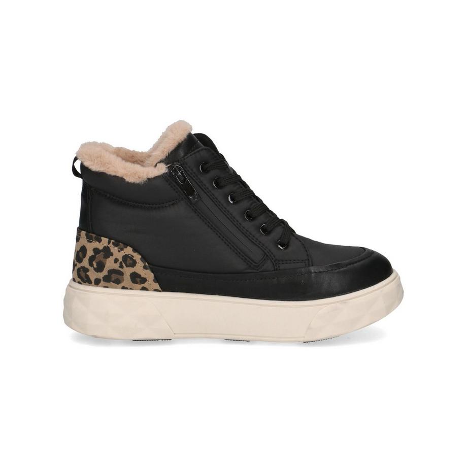 CAPRICE Bottines avec talon imprimé léopard et doublure chaude  