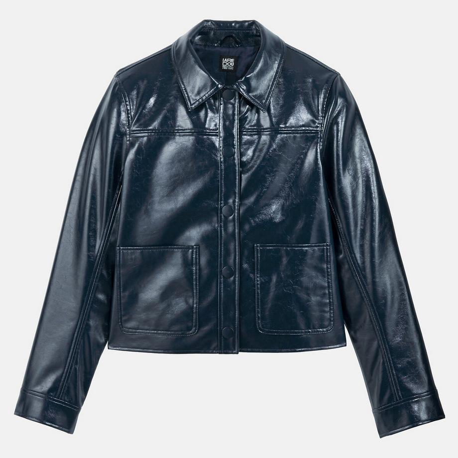 La Redoute Collections Gerade geschnittene kurze Jacke aus Polyester in Lederoptik  