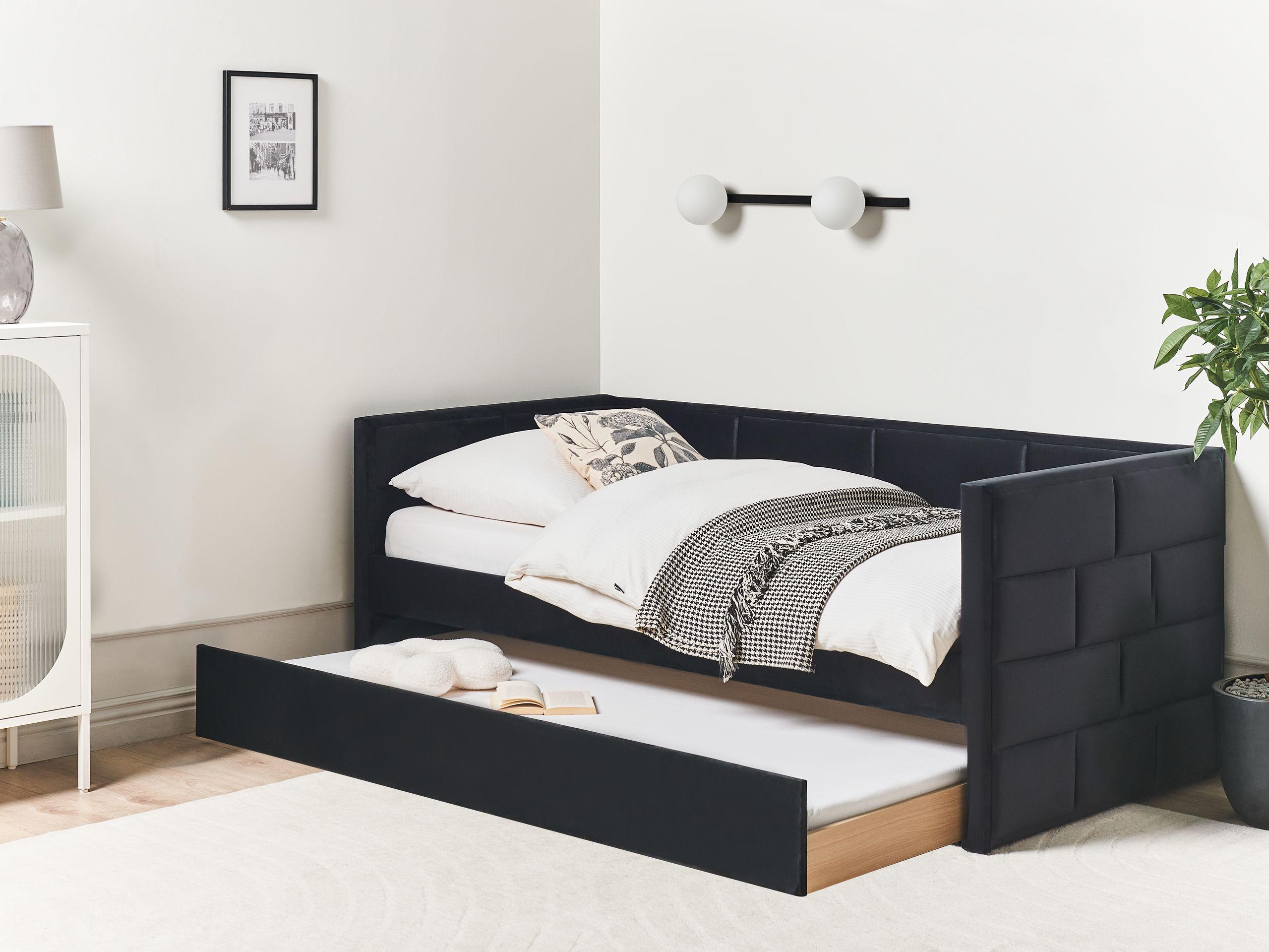Beliani Letto estraibile en Velluto Glamour CHAVONNE  