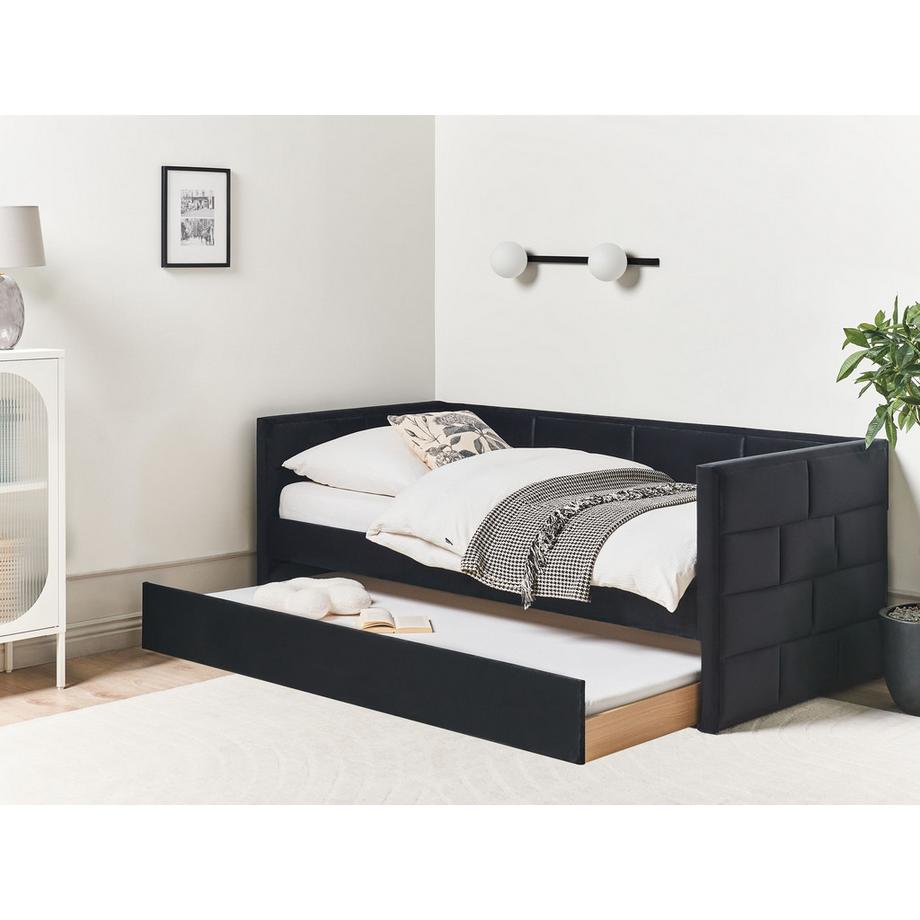 Beliani Letto estraibile en Velluto Glamour CHAVONNE  
