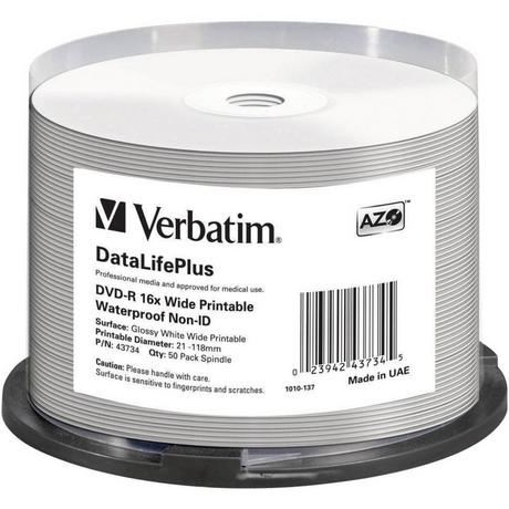 Verbatim  DVD-R 4.7GB 16x 50er Spindel bedruckbar 